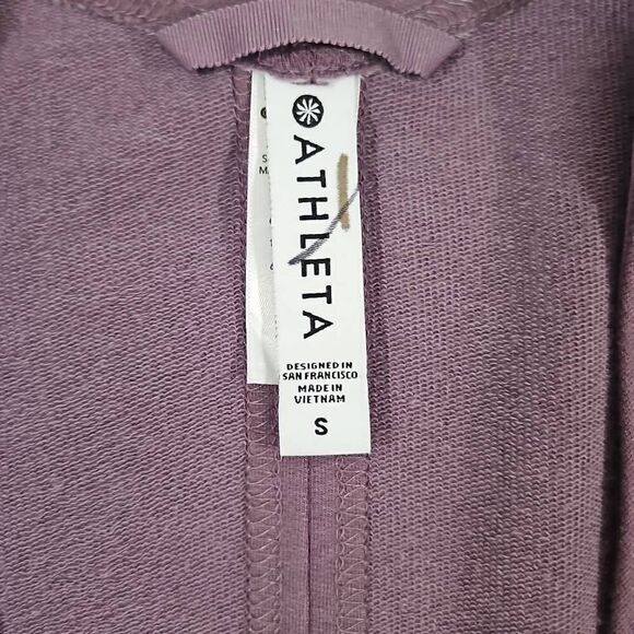 Athleta womens size medium oversize lilac purple Cocoon Wrap with pockets - Picture 2 of 10